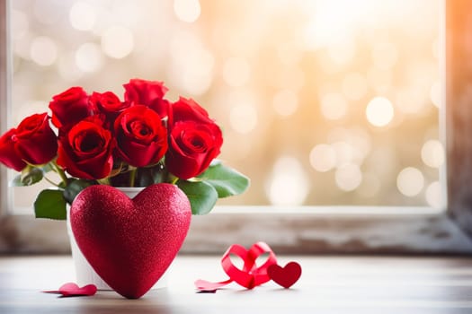 Faith, hope, love and Valentine's Day background. AI generativ.