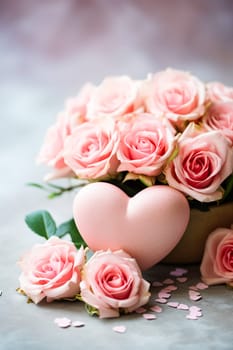 Faith, hope, love and Valentine's Day background. AI generativ.