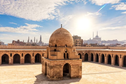 A shadirvan of the ancient Ibn Tulun Mosque in Cairo, Egypt.