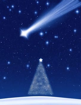 shooting star for wishing trailing across the sky at night generative ai