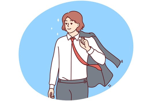 Smiling businesswoman in suit