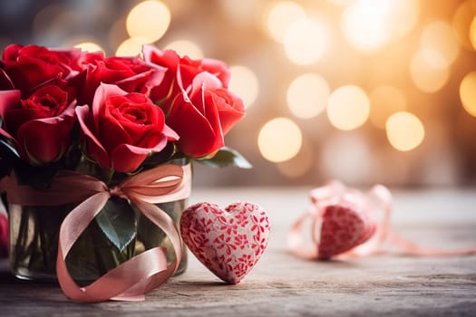 Faith, hope, love and Valentine's Day background. AI generativ.