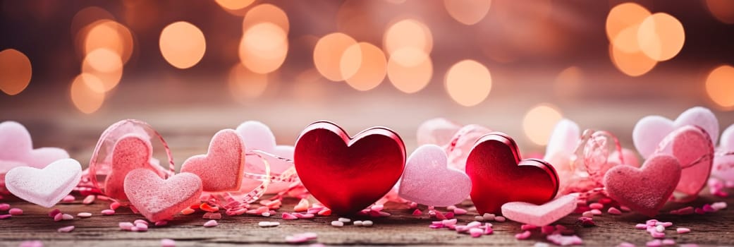 Faith, hope, love and Valentine's Day background. AI generativ.