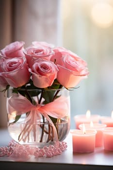 Faith, hope, love and Valentine's Day background. AI generativ.