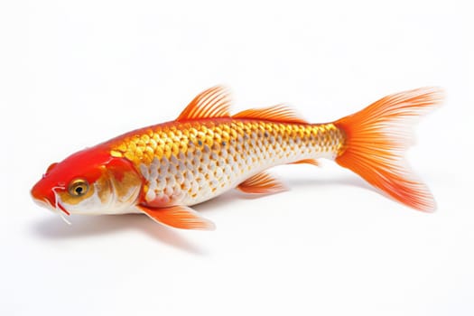 Beautiful butterfly Koi fish on bright background