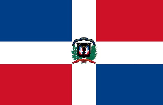 flag of Dominican Republic. National flag of Dominican Republic. national flag. Dominican Republic. Island country. illustration
