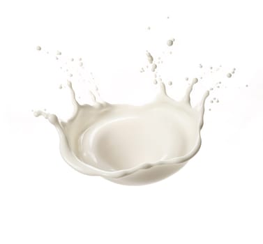 liquid chocolate splash explosion. Isolated On white background. A.I. generated image.