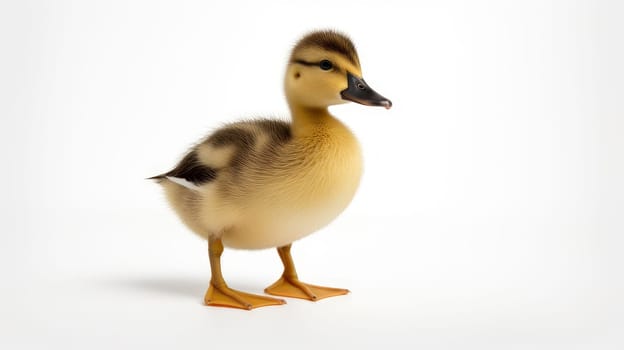 Baby Duck isolated on white background. Artificial Art