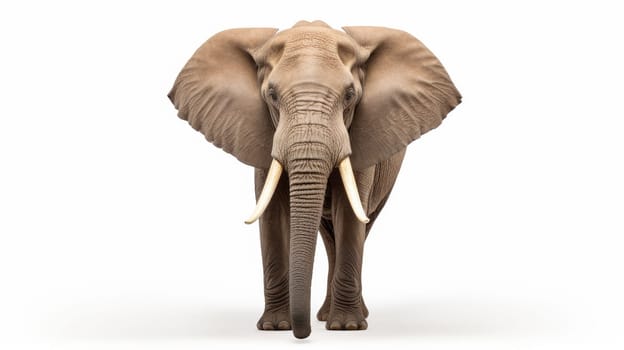 Big Elephant isolated on white background. artificial art