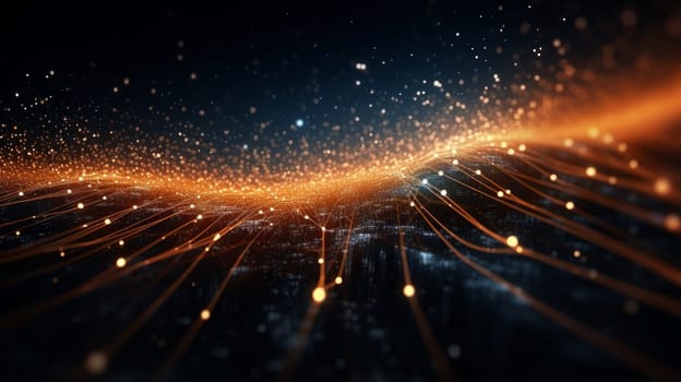 Abstract technology particles mesh background. Generated Artifical Art