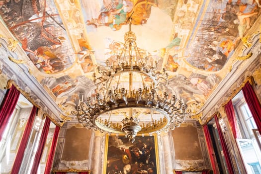 Genova, Italy - 8 August 2023: Palazzo Spinola - Spinola Palace antique luxury interior