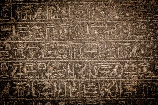 Ancient Egyptian hieroglyphics. Vintage background
