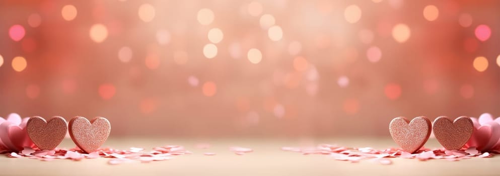 Valentine's day design. Realistic Valentine's decoration. decorative festive object. Holiday banner, web poster, flyer, stylish brochure, greeting card, cover. Romantic background. Valentines Day concept copy space