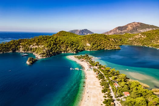 Aerial view of Oludeniz in district of Fethiye, Mugla Province, Turkey
