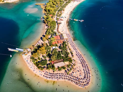 Aerial view of Oludeniz in district of Fethiye, Mugla Province, Turkey