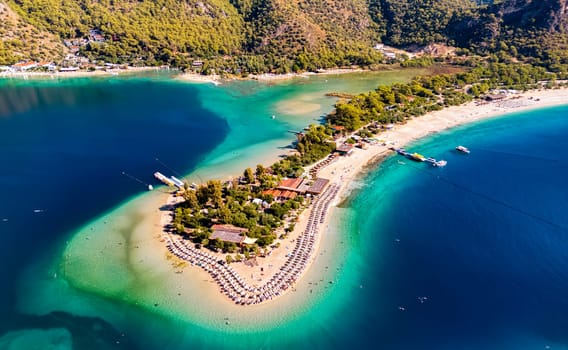 Aerial view of Oludeniz in district of Fethiye, Mugla Province, Turkey