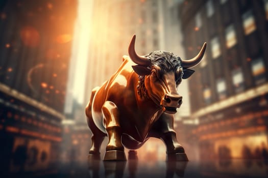 A bull in the stock market
