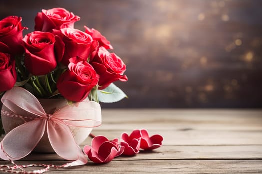 Faith, hope, love and Valentine's Day background. AI generativ.