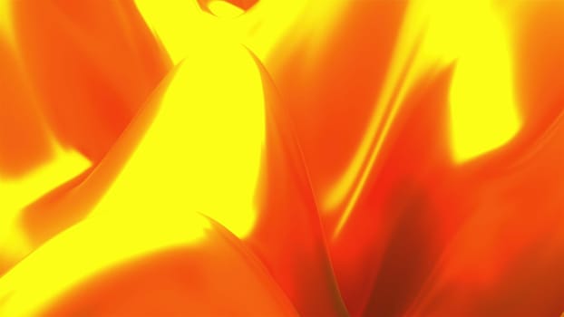 Abstract golden wave. Computer generated 3d render