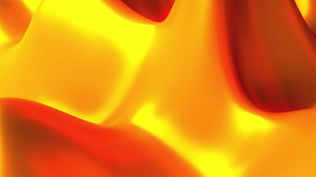 Abstract golden wave. Computer generated 3d render