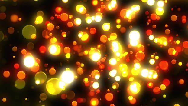 Glittering Gold Christmas. Computer generated 3d render