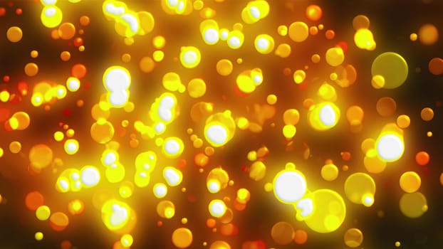 Glittering Gold Christmas. Computer generated 3d render