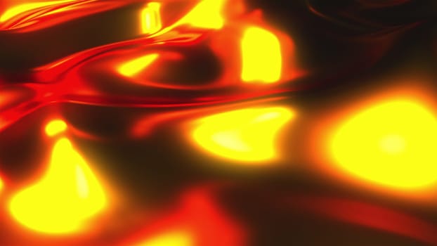 Abstract golden wave. Computer generated 3d render