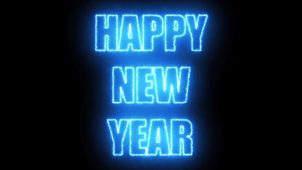 Happy New Year text. Computer generated 3d render