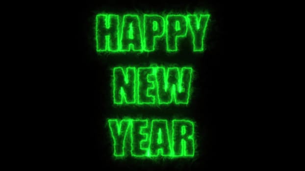 Happy New Year text. Computer generated 3d render