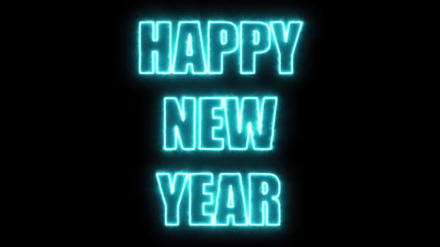 Happy New Year text. Computer generated 3d render