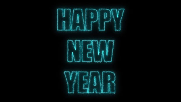 Happy New Year text. Computer generated 3d render