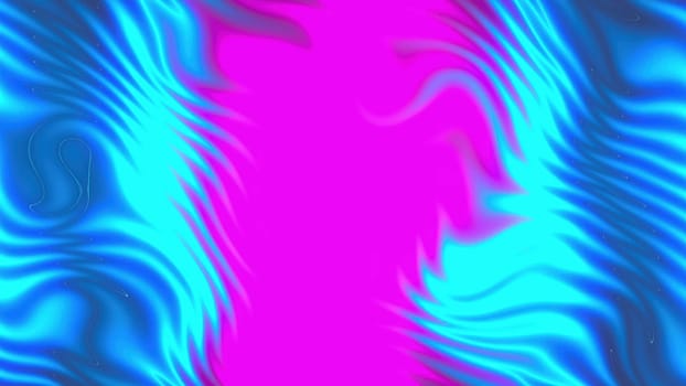 Waving neon lines. Computer generated 3d render