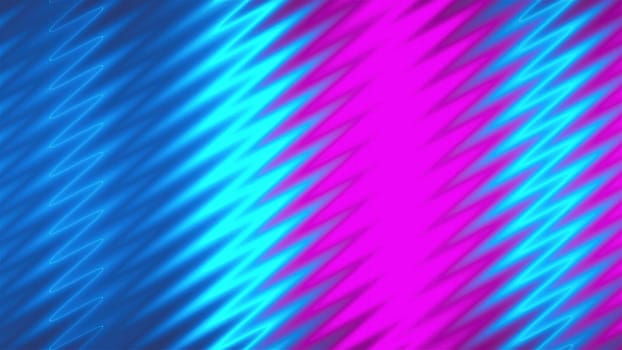 Zig zag neon lines. Computer generated 3d render