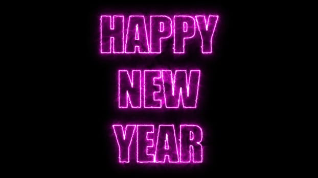 Happy New Year text. Computer generated 3d render