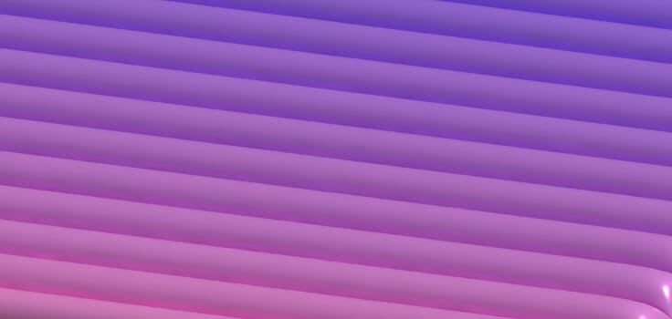 Multicolored inflated lines with a shiny surface, 3D rendering illustration