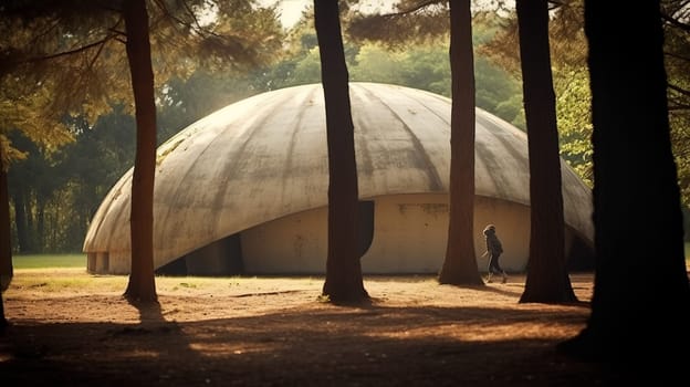 Modern Round Iglo Inspired Architecture - a residence surrounded by forest.