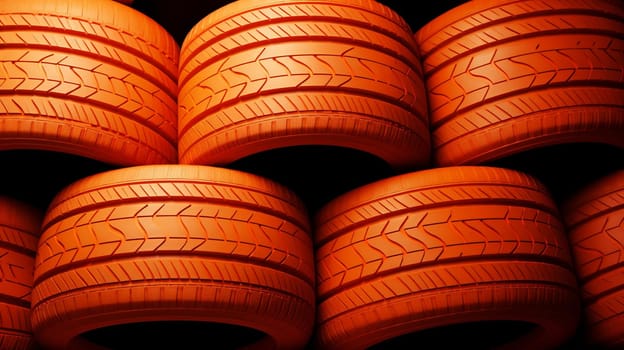 New orange tires background
