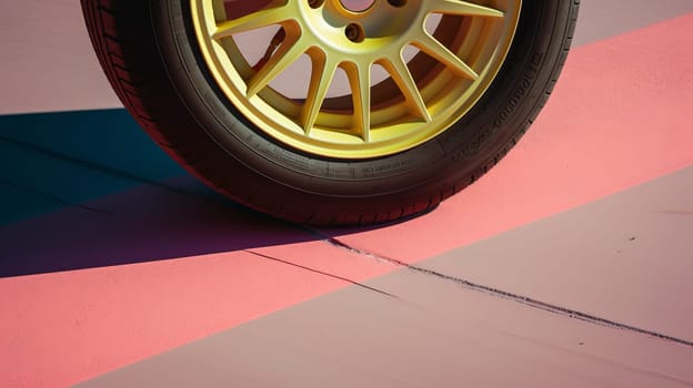 Pasel colored tires. Abstract photograph