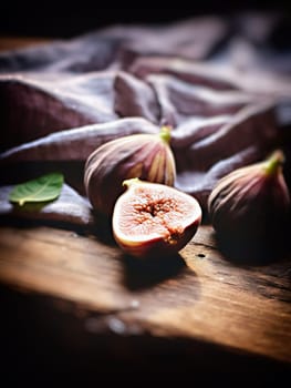 Closeup of figs. Retro colors