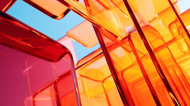 Glass geometric sctructude - abstract image.