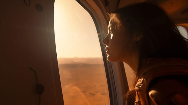 Approaching Mars. Space exploration. Space program. Human exodus to Red Planet.