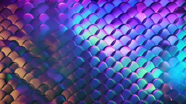 Holographic foil scales abstract background. Generative AI design