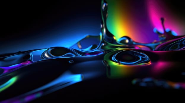 Dark liquid water. Generative AI design