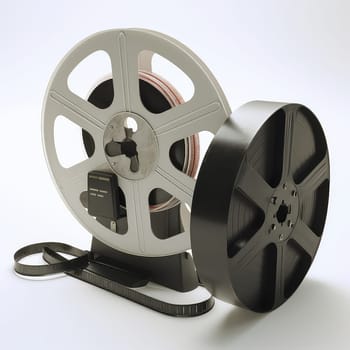 film on a reel retro background. Generative AI design