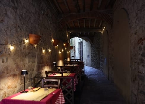 Massa Marittima, Italy - Sept 11, 2022: The old town  of Massa Marittima, also known as the Citta Slow, in Tuscany, Italy