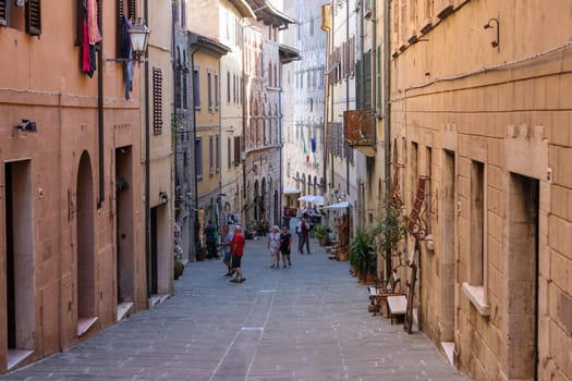 Massa Marittima, Italy - Sept 11, 2022: The old town  of Massa Marittima, also known as the Citta Slow, in Tuscany, Italy