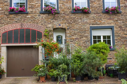 Beautiful old residential architecture in Trei-Karden on the Moselle