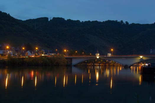 Village of Treis-Karden at sunset, in Rhineland-Palatinate, Germany