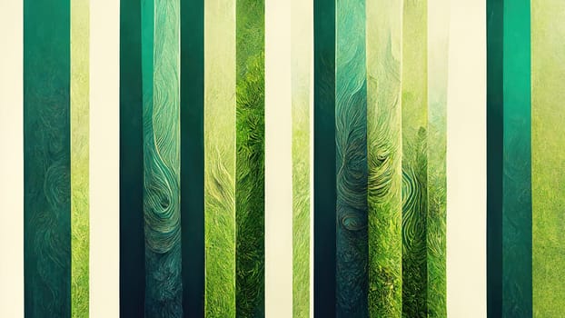 Generated Artificial stripes in green as abstract background