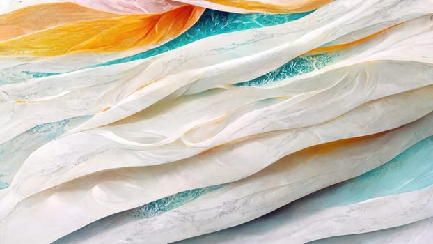Bright trendy gradient abstract waves full frame horizontal. Generated Artificial Art.